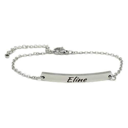 Zilverkleurig klein RVS armbandje – Personaliseerbaar