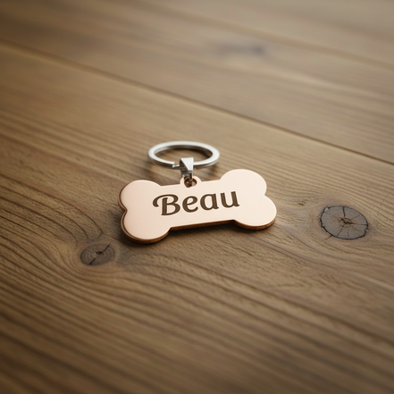 Houndenpenning roestvrijstaal met naam