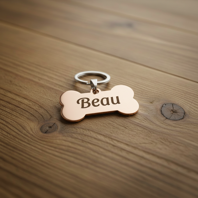 Houndenpenning roestvrijstaal met naam