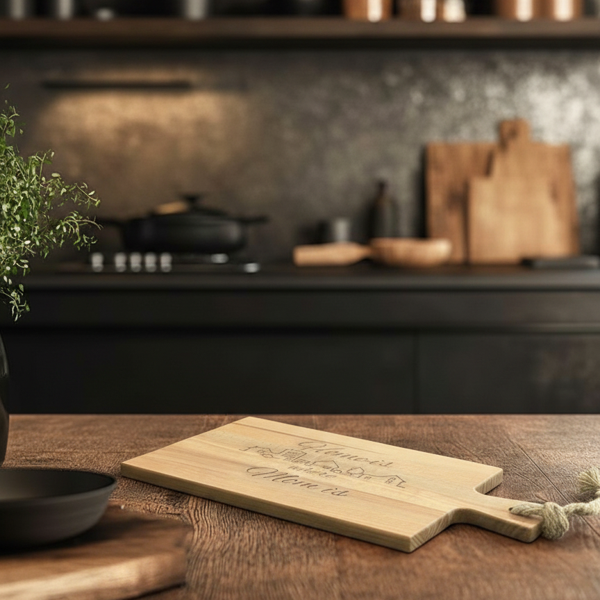 Gegraveerde plank - eigen tekst