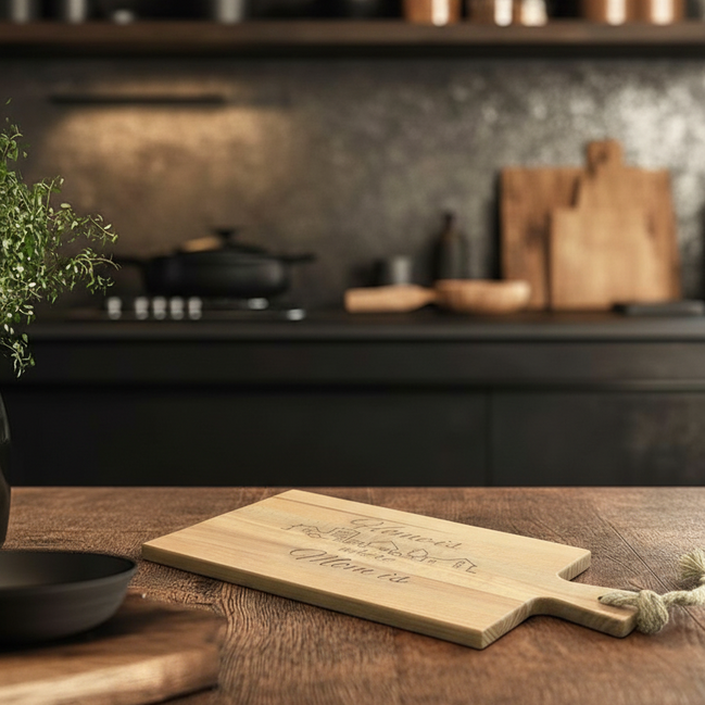 Gegraveerde plank - eigen tekst