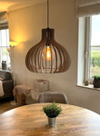 Houten hanglamp laser gesneden