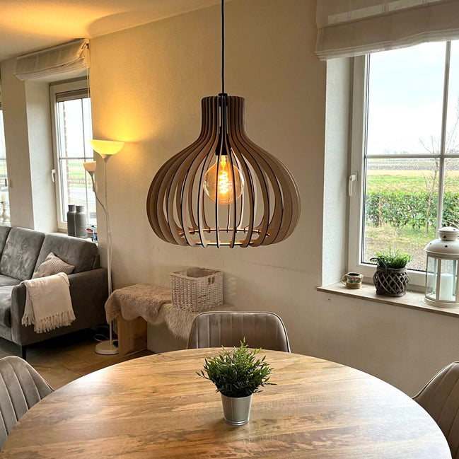 Houten hanglamp laser gesneden Decospace Venetian Glow