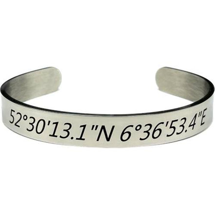 Roestvrijstalen armband 10 mm – Zilverkleurig – Verstelbaar & personaliseerbaar