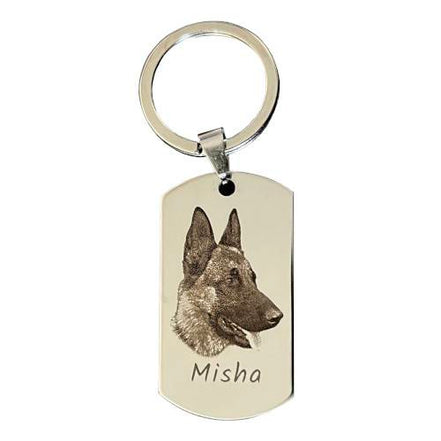 Sleutelhanger met foto hond en naam 
