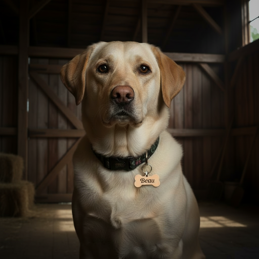 Hondenpenning RVS met gravure