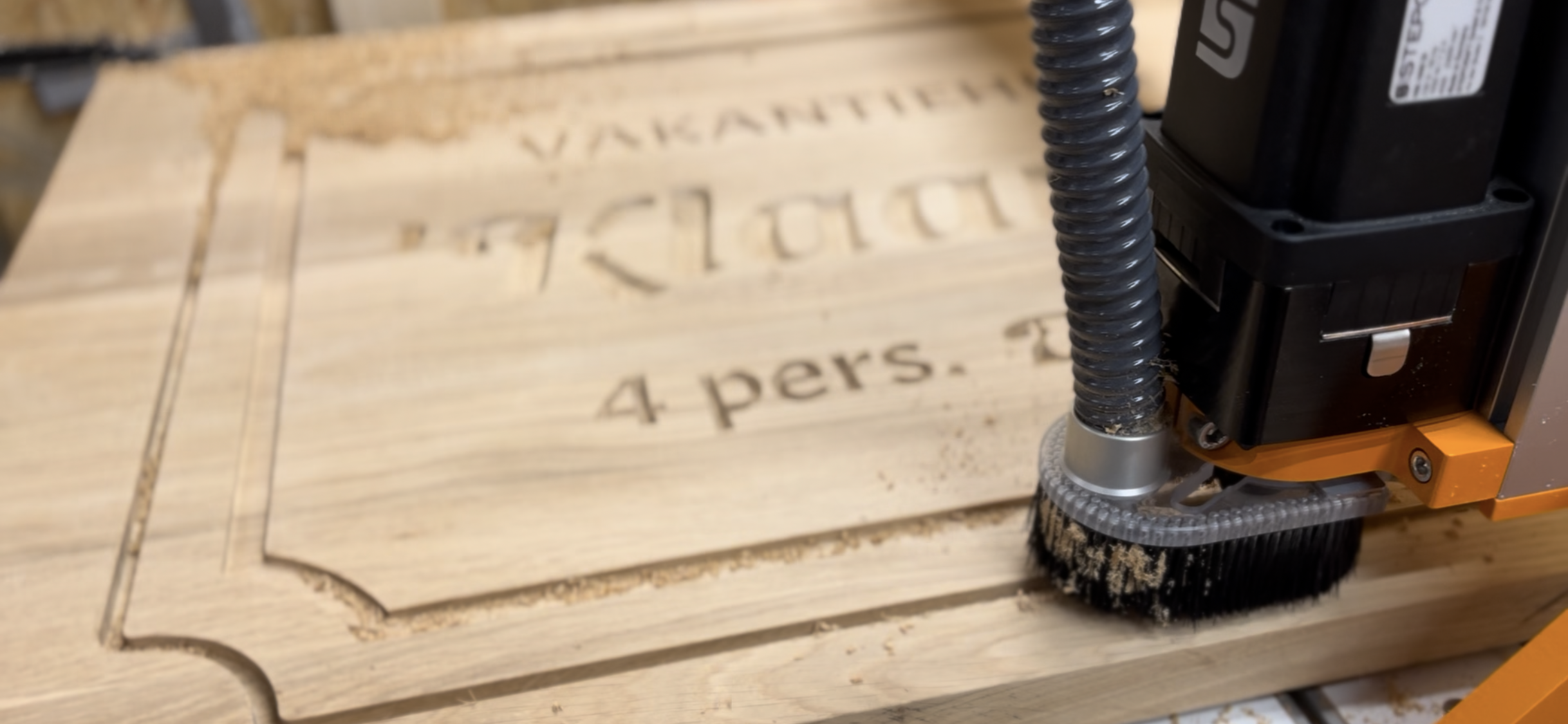 Massief eikenhouten bord 4cm dik frezen