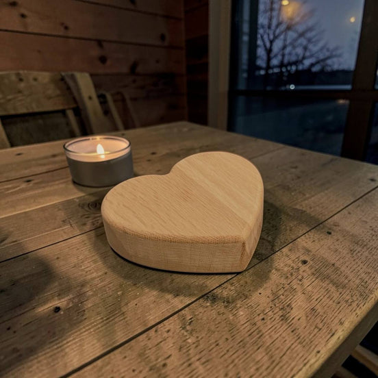 Massief Eiken Hart – 12 cm – 40 mm dik | Gepersonaliseerd