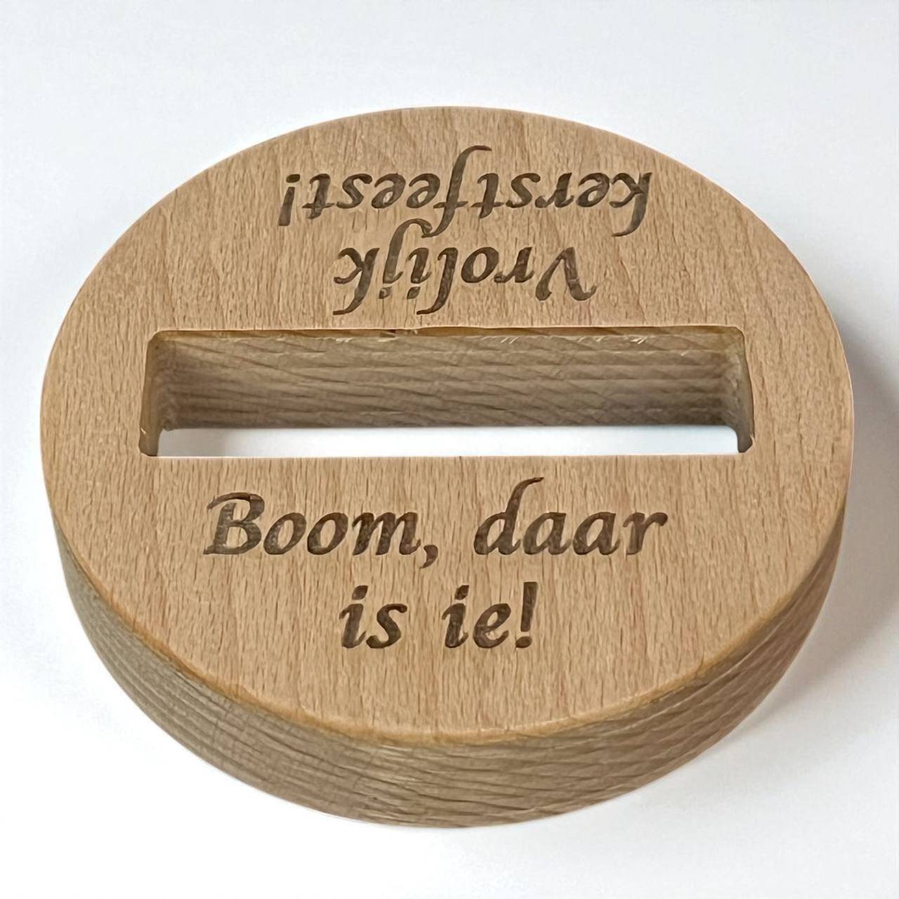 Kerstboomvoet eigen tekst