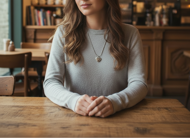 Halsketting met hartje – Zilverkleurig roestvrij staal – Personaliseerbaar