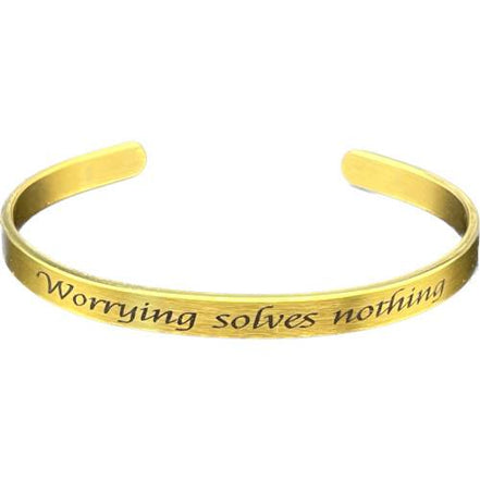 Armbandje goudkleurig roestvrijstaal met naam