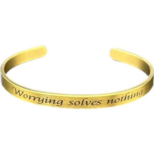 Roestvrijstalen armband goudkleurig geborsteld 6 mm – Personaliseerbaar