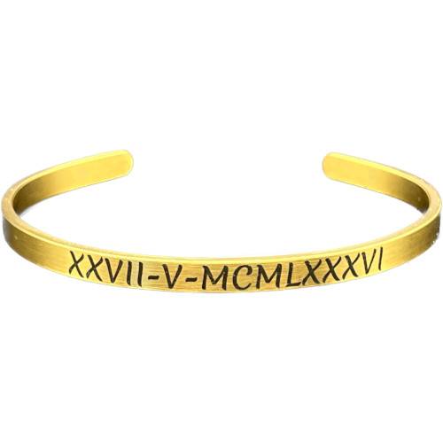 armband roestvrijstaal goud personaliseerbaar